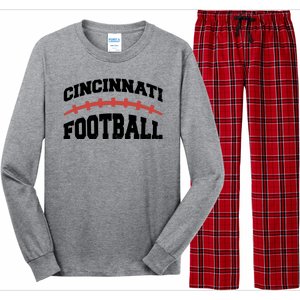 Cincinnati Ohio Football Long Sleeve Pajama Set