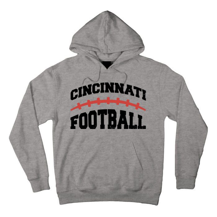 Cincinnati Ohio Football Tall Hoodie