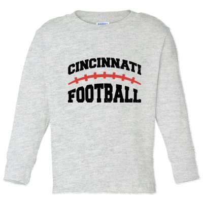 Cincinnati Ohio Football Toddler Long Sleeve Shirt