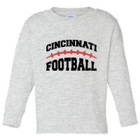 Cincinnati Ohio Football Toddler Long Sleeve Shirt