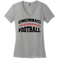 Cincinnati Ohio Football Women's V-Neck T-Shirt