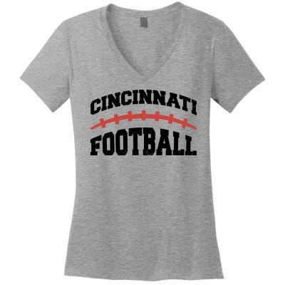 Cincinnati Ohio Football Women's V-Neck T-Shirt