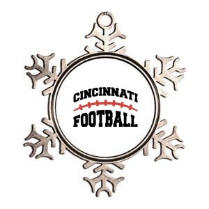 Cincinnati Ohio Football Metallic Star Ornament