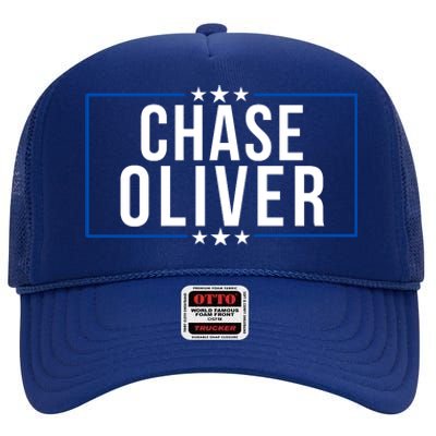 Chase Oliver For President Libertarian Chase Oliver 2024 Vote For Chase Oliver High Crown Mesh Back Trucker Hat