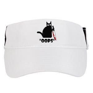 Cat Oops! Funny Black Cat Murderous Cat With Knife Adult Drive Performance Visor