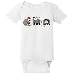 Christmas Opossum Funny Opossum Lover Baby Bodysuit