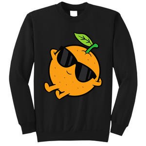 Cute Orange Fruit Relaxing Lazy Orange Sweatshirt