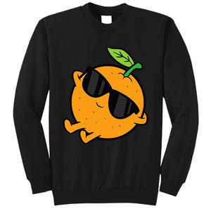 Cute Orange Fruit Relaxing Lazy Orange Tall Sweatshirt