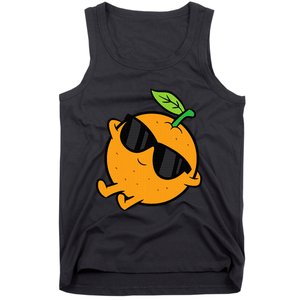 Cute Orange Fruit Relaxing Lazy Orange Tank Top