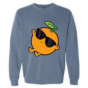 Cute Orange Fruit Relaxing Lazy Orange Garment-Dyed Sweatshirt