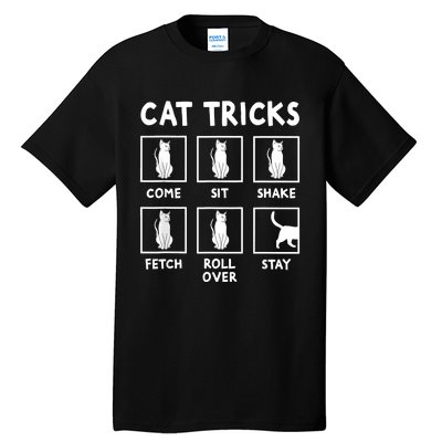 Cat Owner Funny Cat Tricks For Feline Kitten Lover Tall T-Shirt