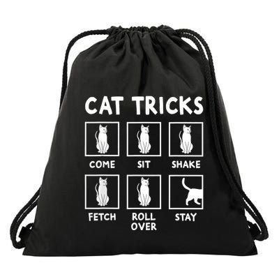 Cat Owner Funny Cat Tricks For Feline Kitten Lover Drawstring Bag
