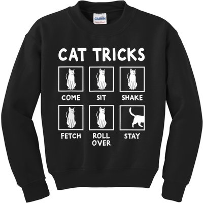 Cat Owner Funny Cat Tricks For Feline Kitten Lover Kids Sweatshirt