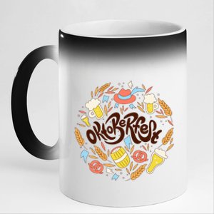 Celebrating Oktoberfest Festival 11oz Black Color Changing Mug