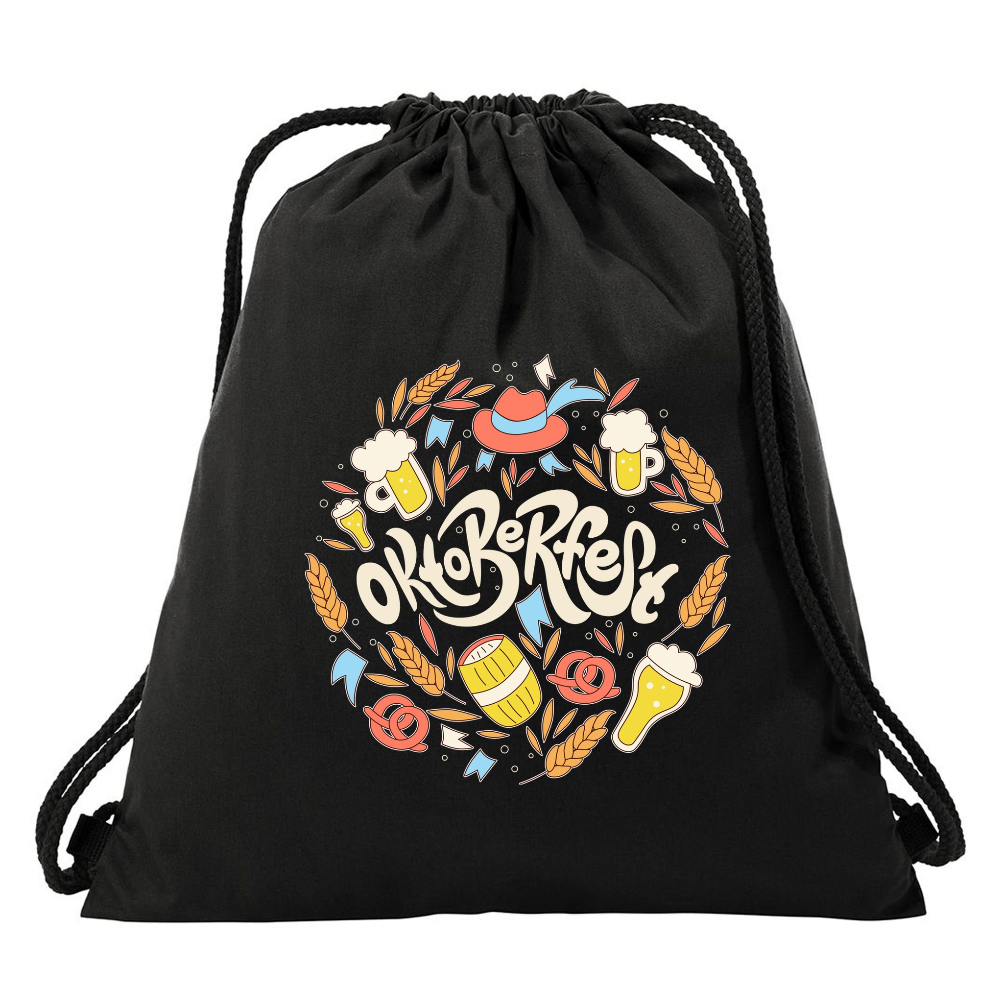 Celebrating Oktoberfest Festival Drawstring Bag