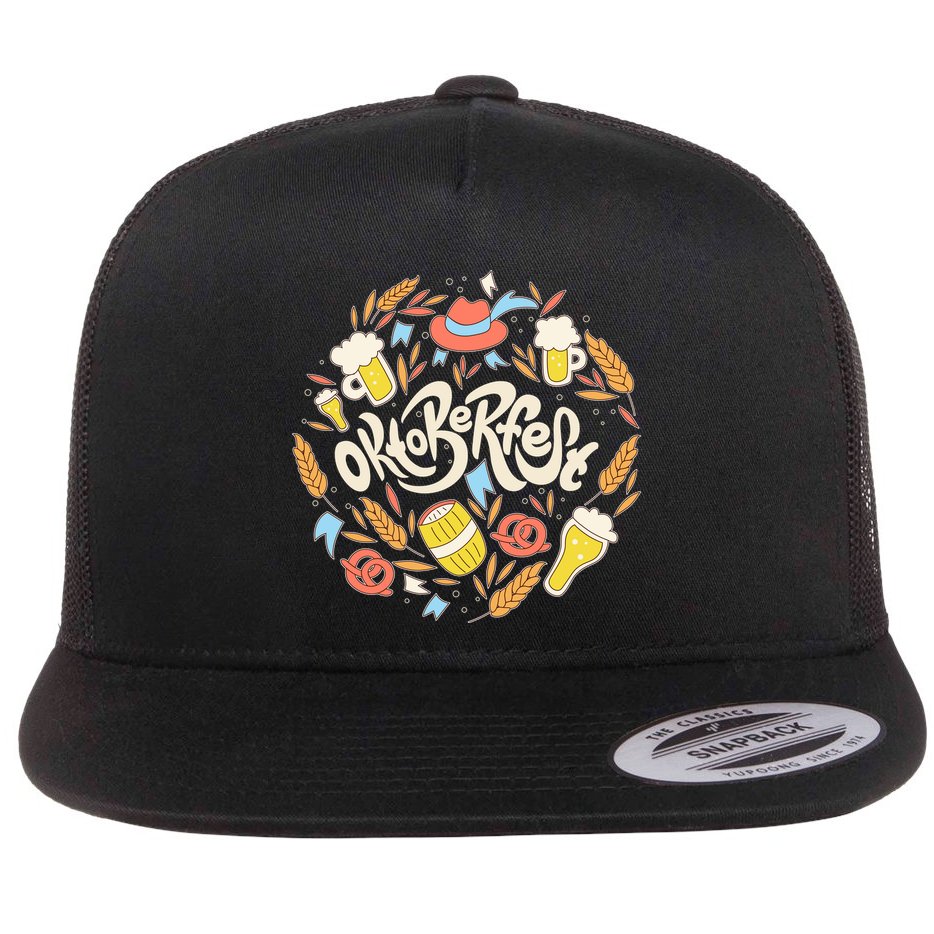 Celebrating Oktoberfest Festival Flat Bill Trucker Hat