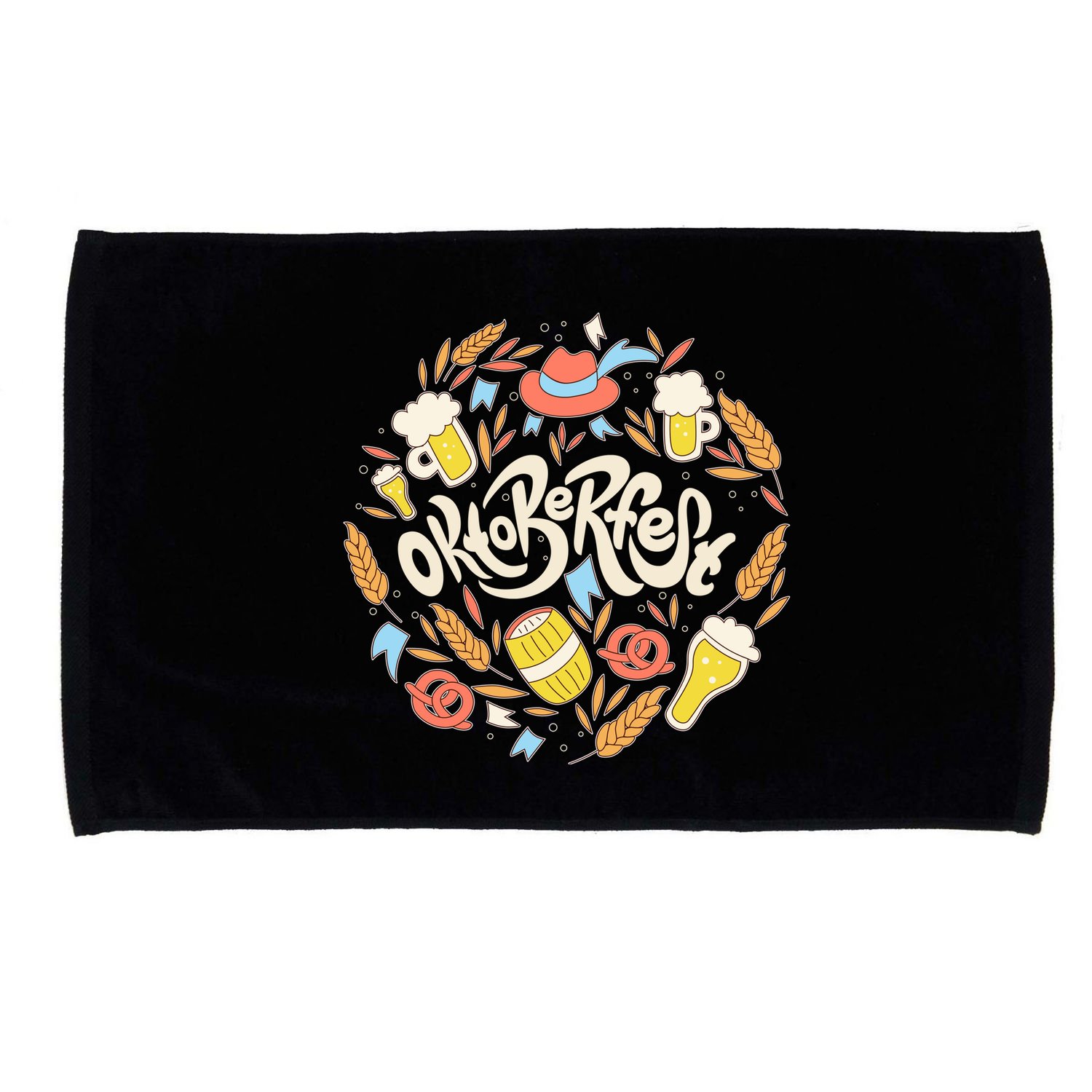 Celebrating Oktoberfest Festival Microfiber Hand Towel