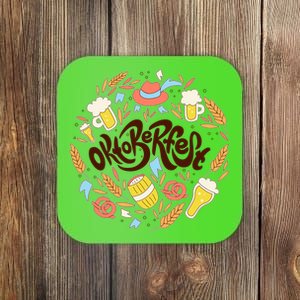 Celebrating Oktoberfest Festival Coaster