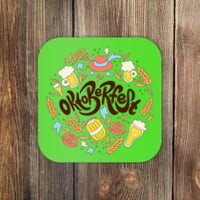 Celebrating Oktoberfest Festival Coaster