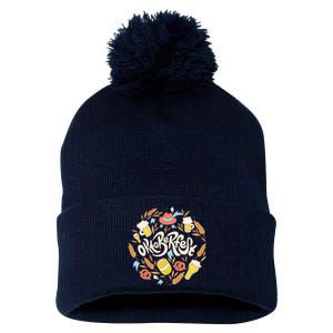 Celebrating Oktoberfest Festival Pom Pom 12in Knit Beanie