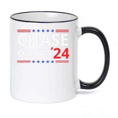 Chase Oliver For President 2024 Libertarian Vote For Chase 11oz Black Color Changing Mug