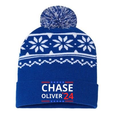 Chase Oliver For President 2024 Libertarian Vote For Chase USA-Made Snowflake Beanie