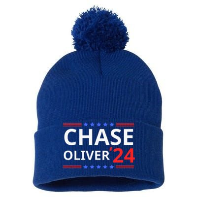 Chase Oliver For President 2024 Libertarian Vote For Chase Pom Pom 12in Knit Beanie