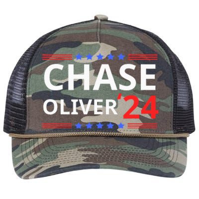 Chase Oliver For President 2024 Libertarian Vote For Chase Retro Rope Trucker Hat Cap