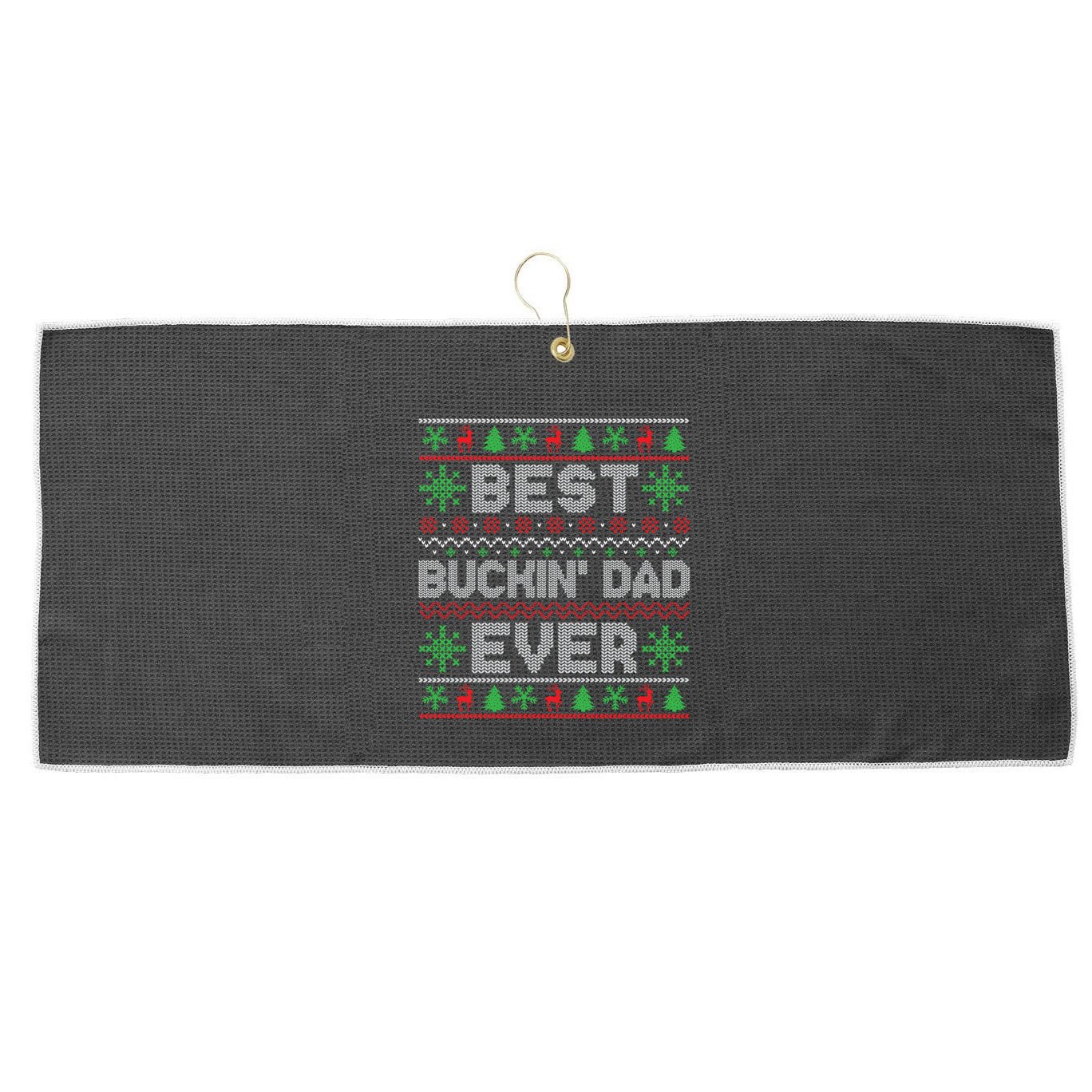 Christmas Outfits For Holiday Party Best Buckin Dad Ever Gift Large Microfiber Waffle Golf Towel