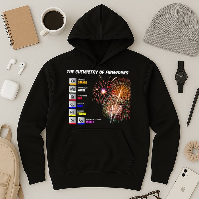 Chemistry Of Fireworks 4th Of July Science Nerd Hoodie