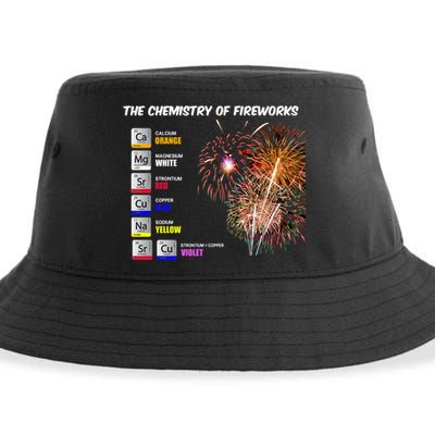 Chemistry Of Fireworks 4th Of July Science Nerd Sustainable Bucket Hat