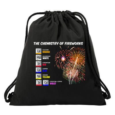 Chemistry Of Fireworks 4th Of July Science Nerd Drawstring Bag