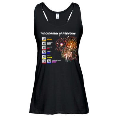Chemistry Of Fireworks 4th Of July Science Nerd Ladies Essential Flowy Tank