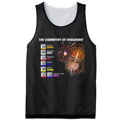 Chemistry Of Fireworks 4th Of July Science Nerd Mesh Reversible Basketball Jersey Tank