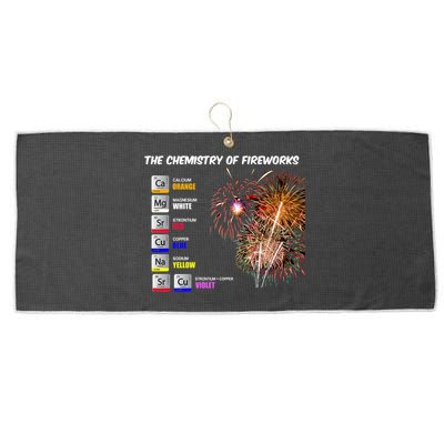 Chemistry Of Fireworks 4th Of July Science Nerd Large Microfiber Waffle Golf Towel