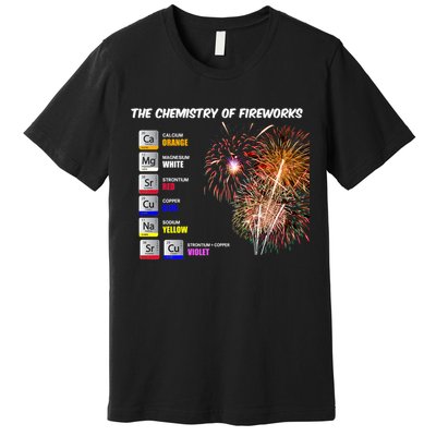 Chemistry Of Fireworks 4th Of July Science Nerd Premium T-Shirt