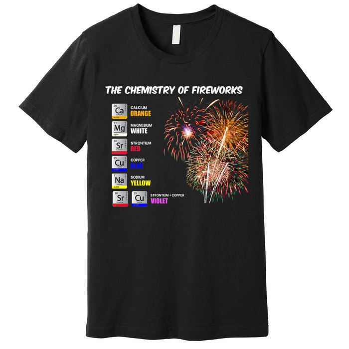 Chemistry Of Fireworks 4th Of July Science Nerd Premium T-Shirt