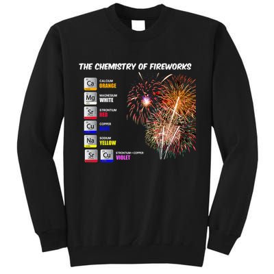 Chemistry Of Fireworks 4th Of July Science Nerd Tall Sweatshirt