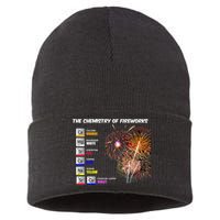 Chemistry Of Fireworks 4th Of July Science Nerd Sustainable Knit Beanie