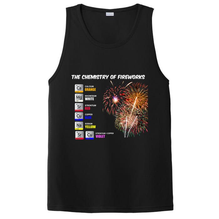 Chemistry Of Fireworks 4th Of July Science Nerd PosiCharge Competitor Tank