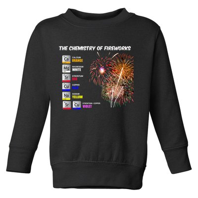 Chemistry Of Fireworks 4th Of July Science Nerd Toddler Sweatshirt
