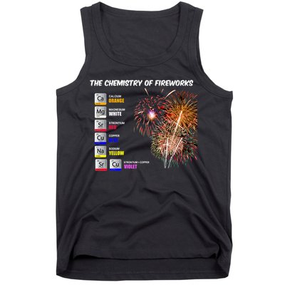 Chemistry Of Fireworks 4th Of July Science Nerd Tank Top