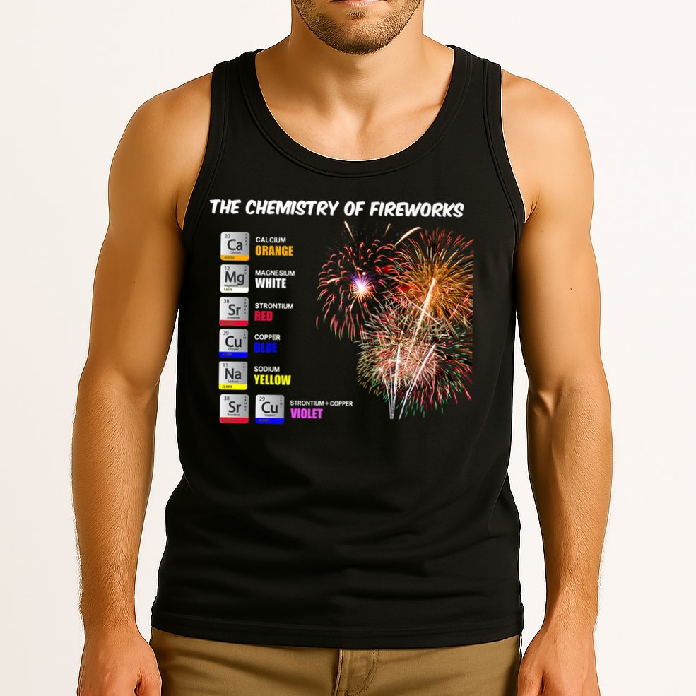 Chemistry Of Fireworks 4th Of July Science Nerd Tank Top