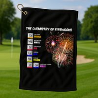 Chemistry Of Fireworks 4th Of July Science Nerd Golf Towel