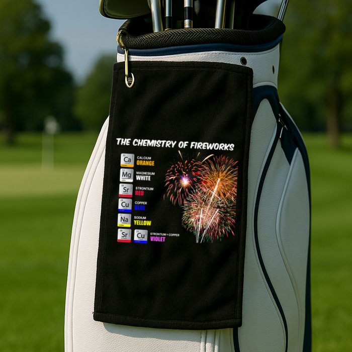Chemistry Of Fireworks 4th Of July Science Nerd Golf Towel
