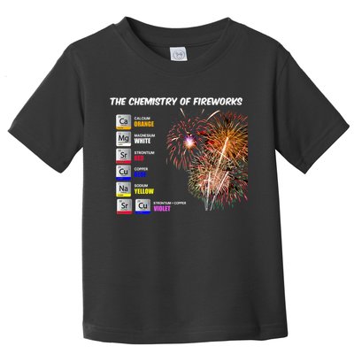 Chemistry Of Fireworks 4th Of July Science Nerd Toddler T-Shirt