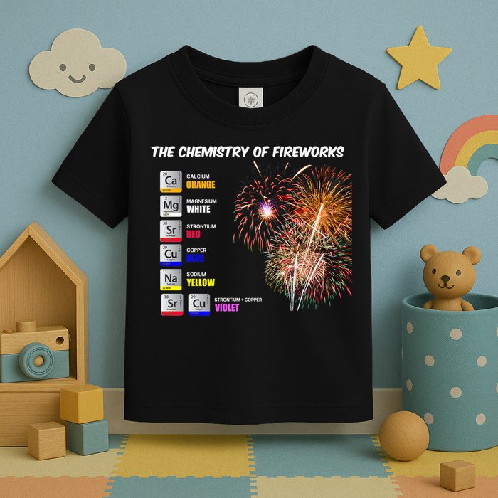 Chemistry Of Fireworks 4th Of July Science Nerd Toddler T-Shirt