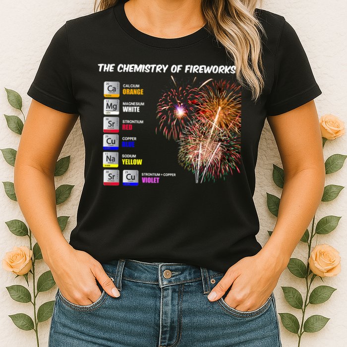Chemistry Of Fireworks 4th Of July Science Nerd Womens T-Shirt