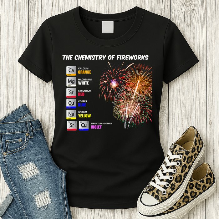 Chemistry Of Fireworks 4th Of July Science Nerd Womens T-Shirt