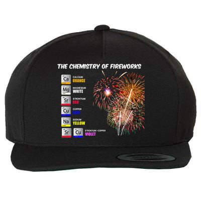 Chemistry Of Fireworks 4th Of July Science Nerd Wool Snapback Cap